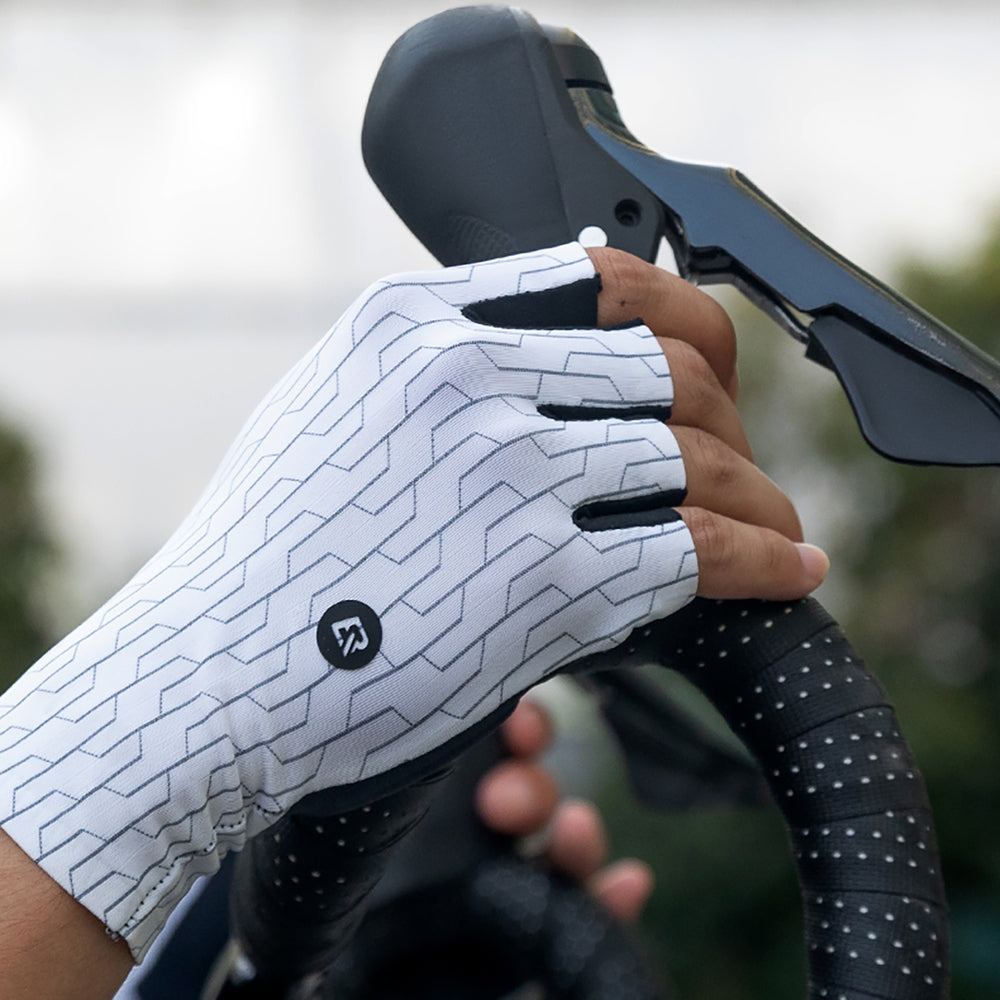 Rockbros Road Cycling Gloves Size: L - Black and White - OUTLET_5