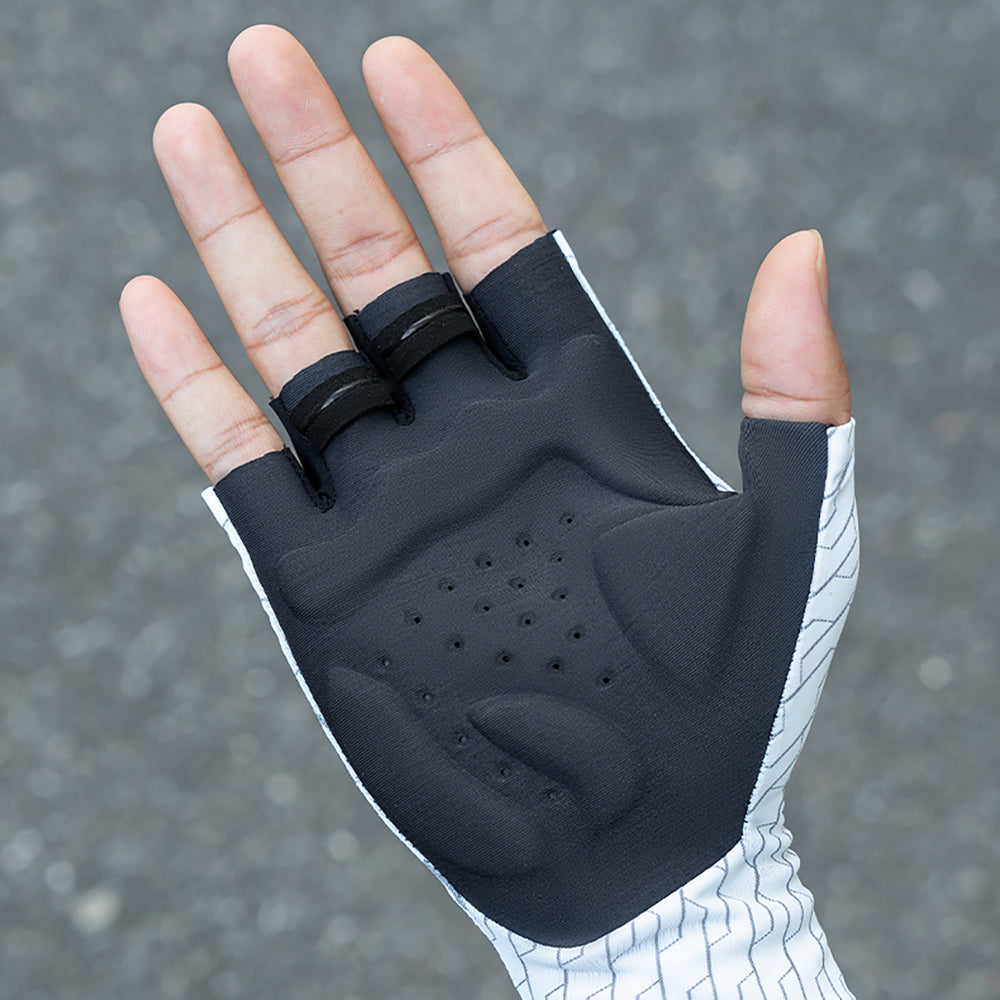 Rockbros Road Cycling Gloves Size: L - Black and White - OUTLET_6
