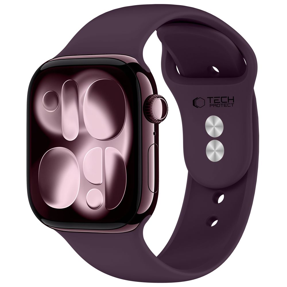 Tech-Protect Silicone strap for Apple Watch 44 / 45 / 46 / 49 mm - dark cherry_0