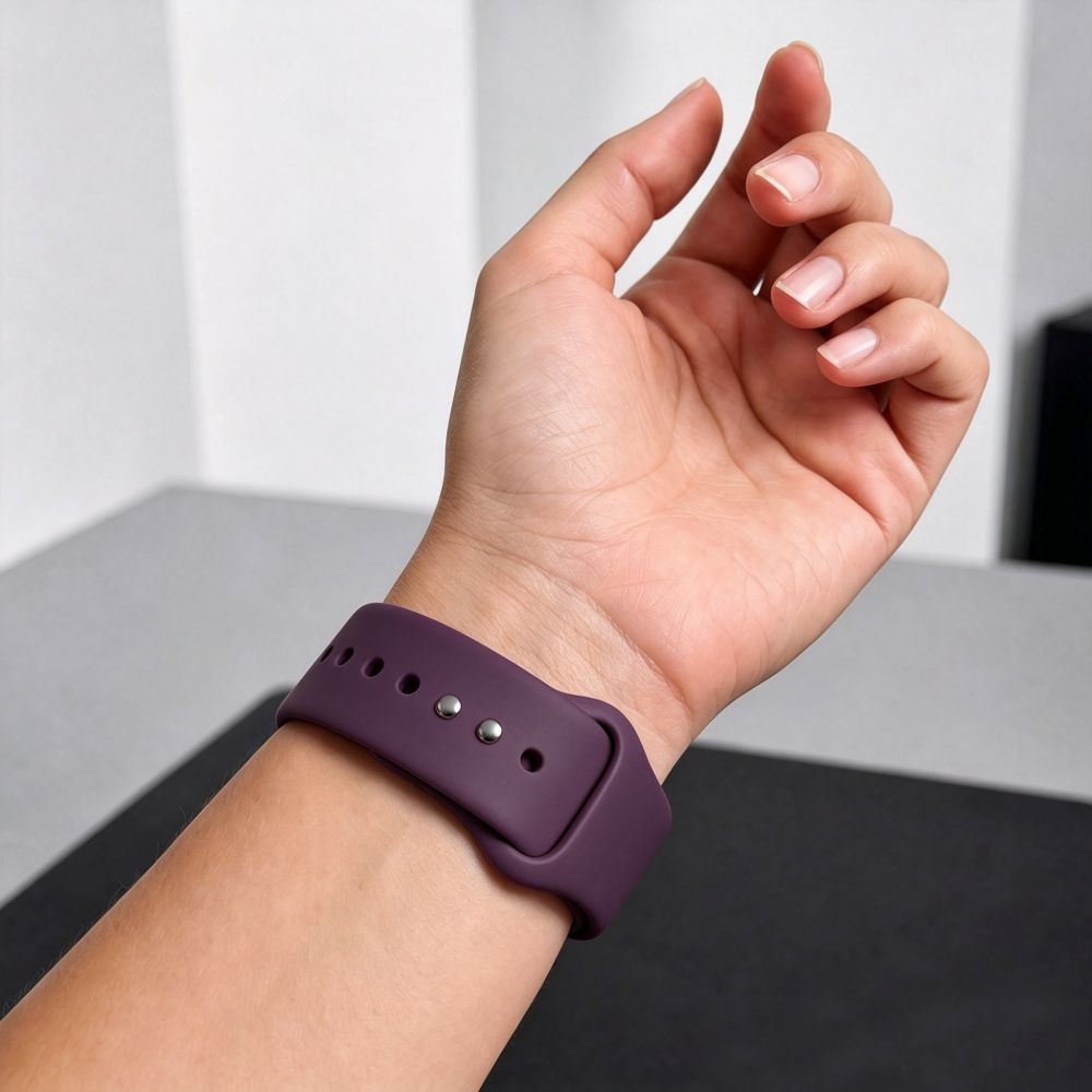 Tech-Protect Silicone strap for Apple Watch 44 / 45 / 46 / 49 mm - dark cherry_4
