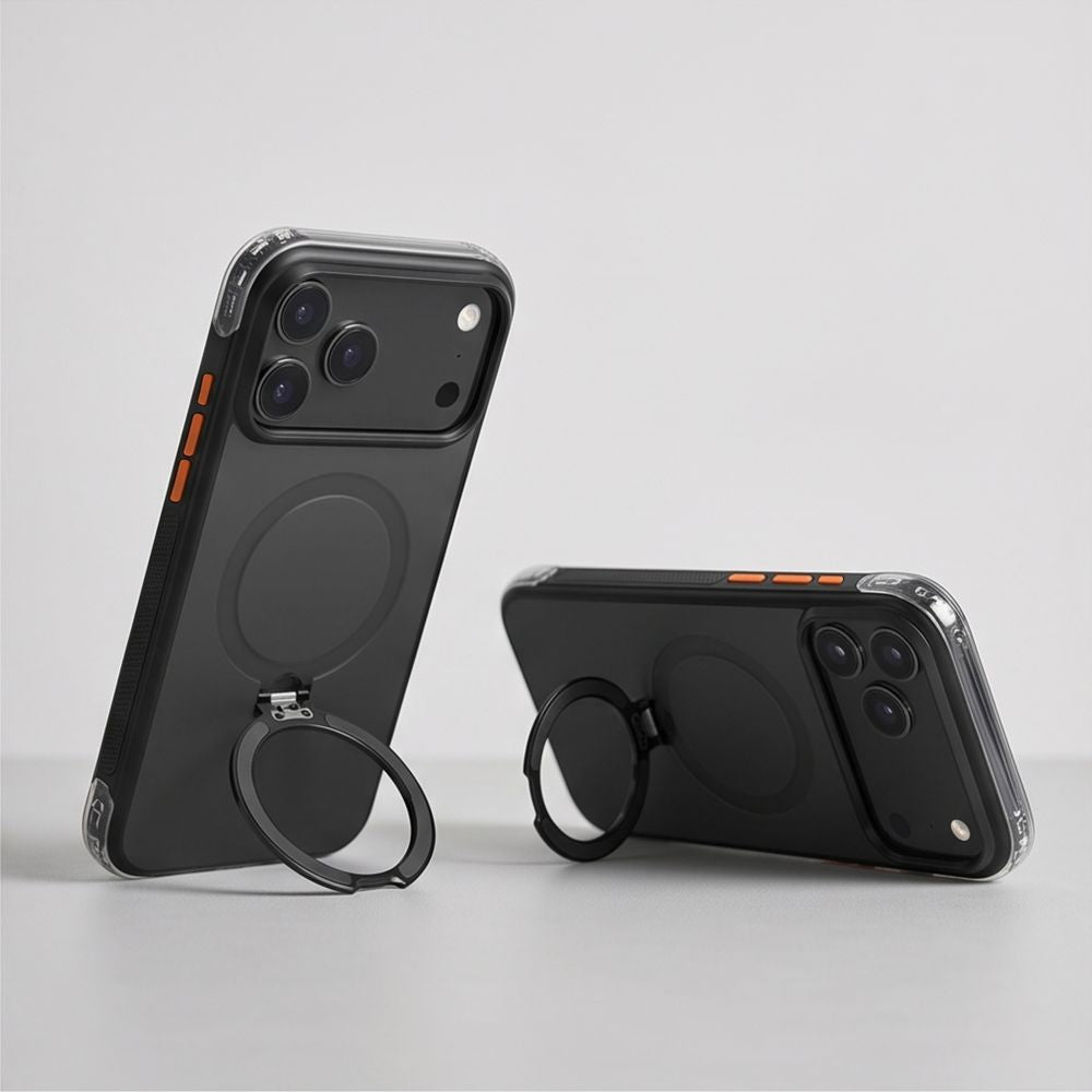 Tech-Protect MagAir Stand MagSafe CC Case for iPhone 18 Pro Max / 17 Pro Max - Matte Black_6