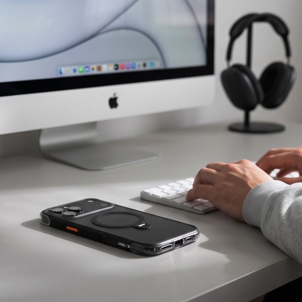 Tech-Protect MagAir Stand MagSafe CC Case for iPhone 18 Pro Max / 17 Pro Max - Matte Black_7