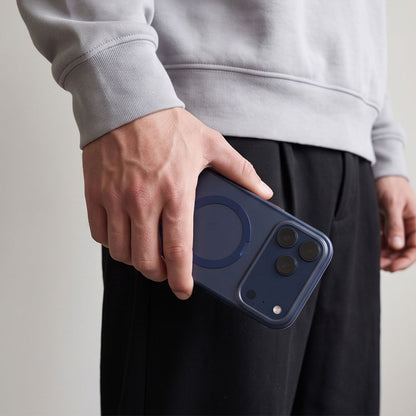 Tech-Protect MagAir Stand MagSafe CC Case for iPhone 18 Pro Max / 17 Pro Max - Matte Navy Blue_9
