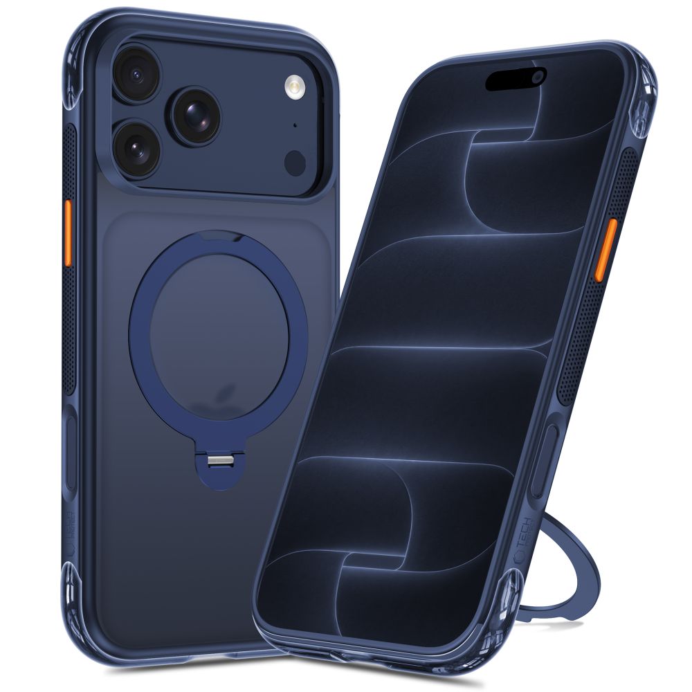 Tech-Protect MagAir Stand MagSafe CC Case for iPhone 18 Pro Max / 17 Pro Max - Matte Navy Blue_1