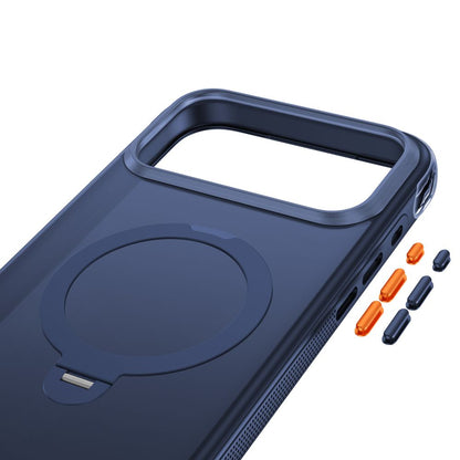 Tech-Protect MagAir Stand MagSafe CC Case for iPhone 18 Pro Max / 17 Pro Max - Matte Navy Blue_5