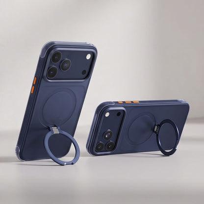 Tech-Protect MagAir Stand MagSafe CC Case for iPhone 18 Pro Max / 17 Pro Max - Matte Navy Blue_6