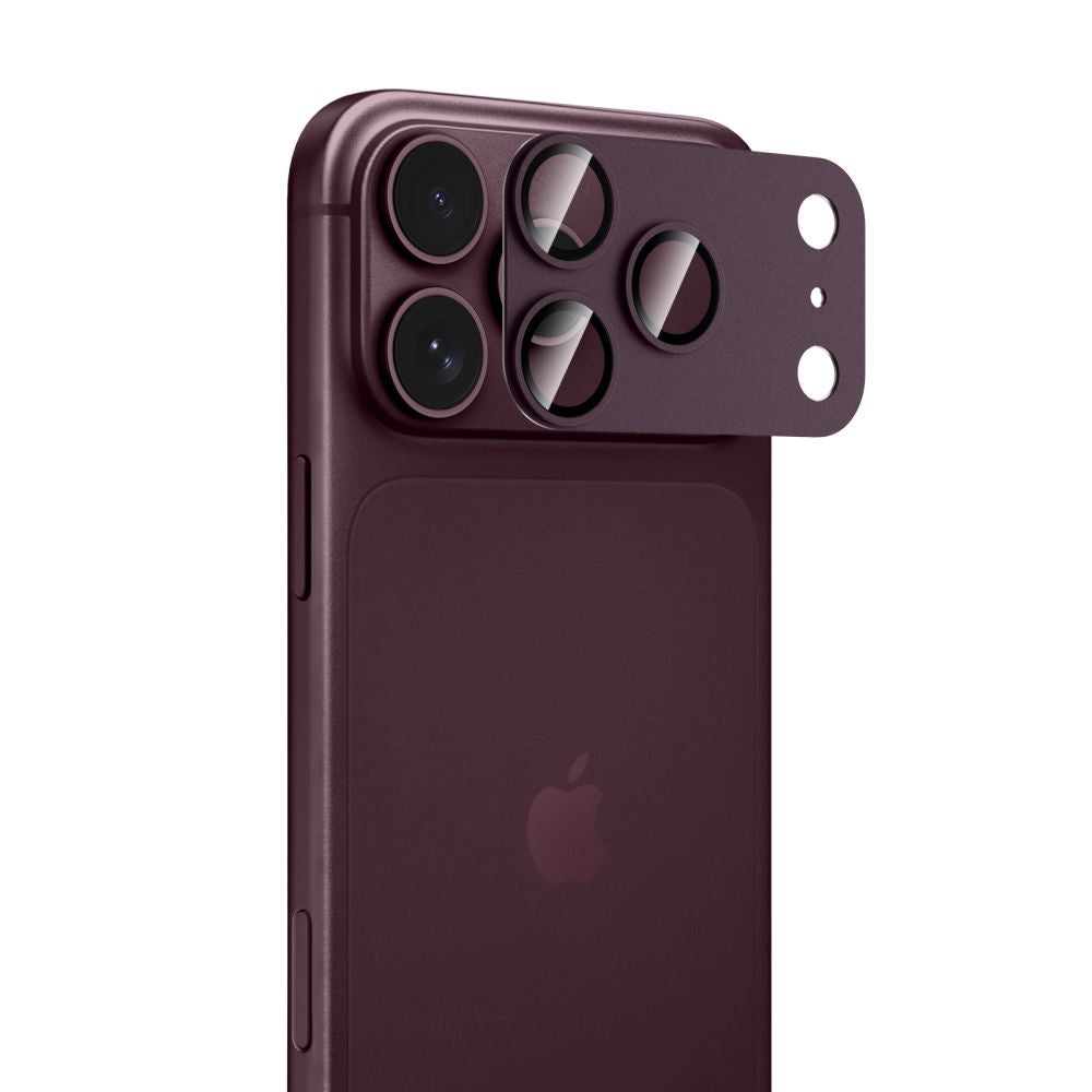 Tech-Protect Camfull Fit+ Tempered Glass Camera Screen Protector for iPhone 18 Pro - Burgundy_1