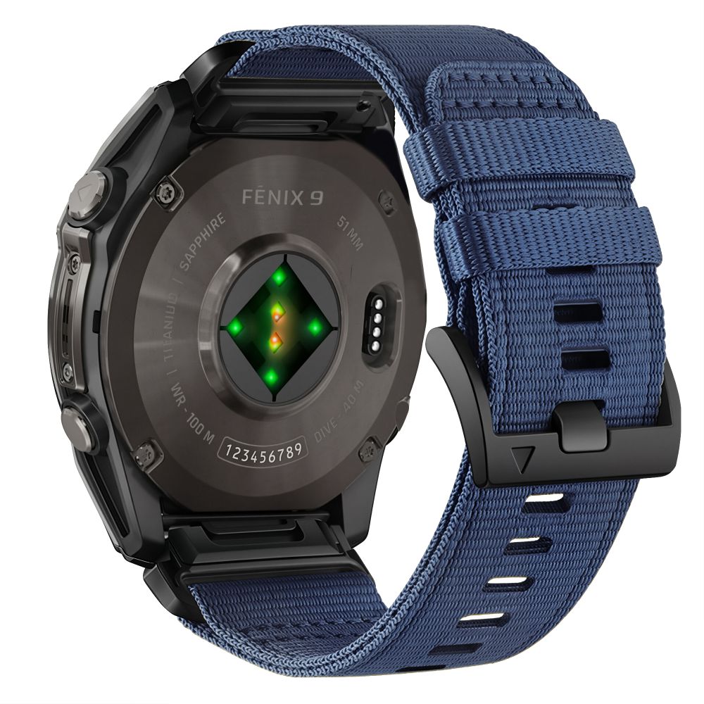 Tech-Protect Nylon Classic Strap for Garmin Fenix ​​5X / 5X Plus / 6X / 6X Pro / 7X / 8 / 8 Pro / 9 / 9 Pro (51 mm) - Navy Blue_1