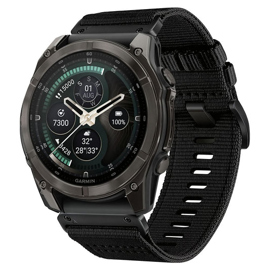 Tech-Protect Nylon Classic Strap for Garmin Fenix ​​5X / 5X Plus / 6X / 6X Pro / 7X / 8 / 8 Pro / 9 / 9 Pro (47 mm) - Black_0