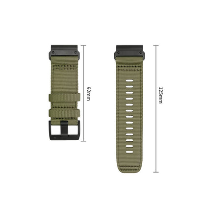Tech-Protect Nylon Classic Strap for Garmin Fenix ​​5X / 5X Plus / 6X / 6X Pro / 7X / 8 / 8 Pro / 9 / 9 Pro (47 mm) - green_2