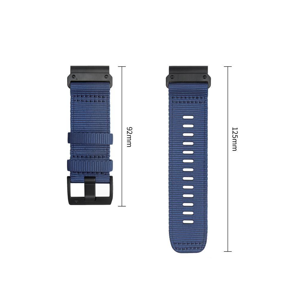 Tech-Protect Nylon Classic Strap for Garmin Fenix ​​5X / 5X Plus / 6X / 6X Pro / 7X / 8 / 8 Pro / 9 / 9 Pro (47 mm) - Navy Blue_1