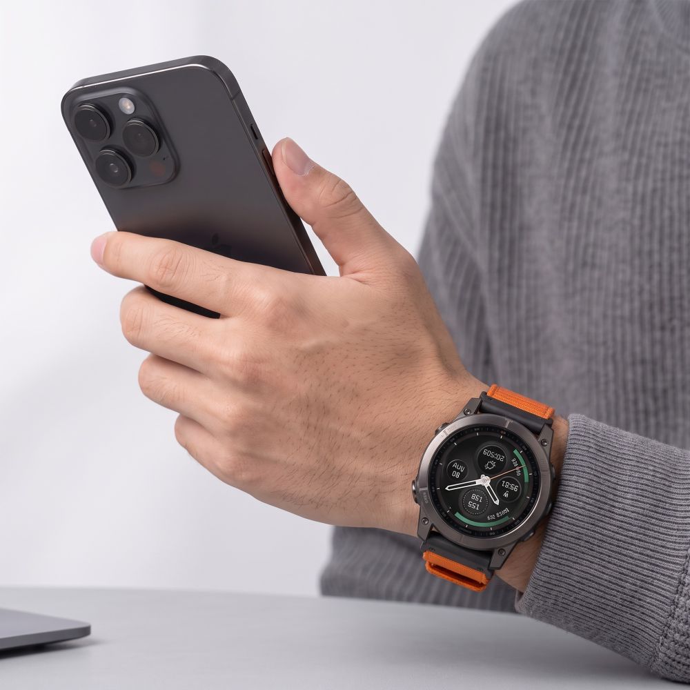 Tech-Protect Nylon Classic Strap for Garmin Fenix ​​5X / 5X Plus / 6X / 6X Pro / 7X / 8 / 8 Pro / 9 / 9 Pro (47 mm) - Orange_3