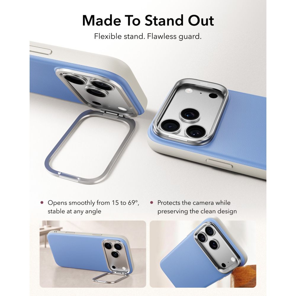 ESR Atelier Kickstand MagSafe Case for iPhone 18 Pro Max / 17 Pro Max - Light Blue_3