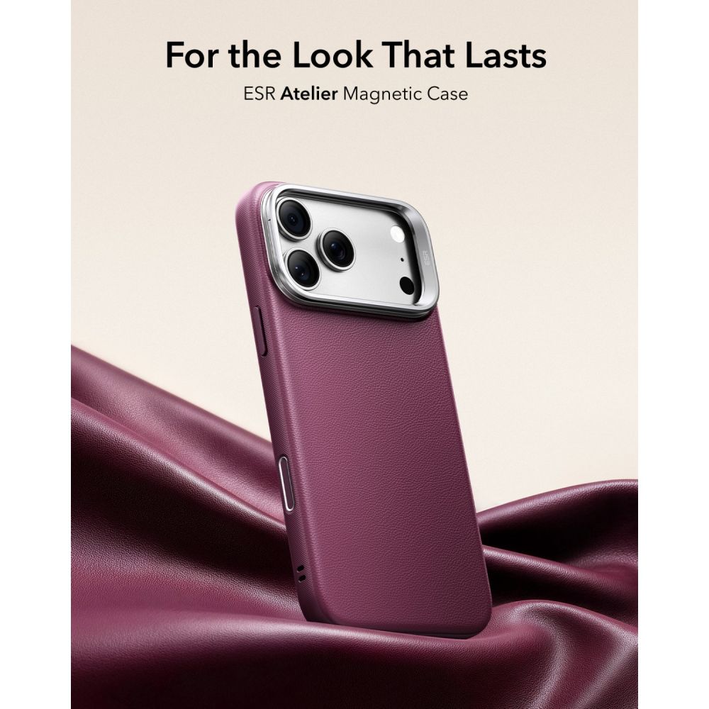 ESR Atelier Kickstand MagSafe Case for iPhone 18 Pro / 17 Pro - burgundy_1