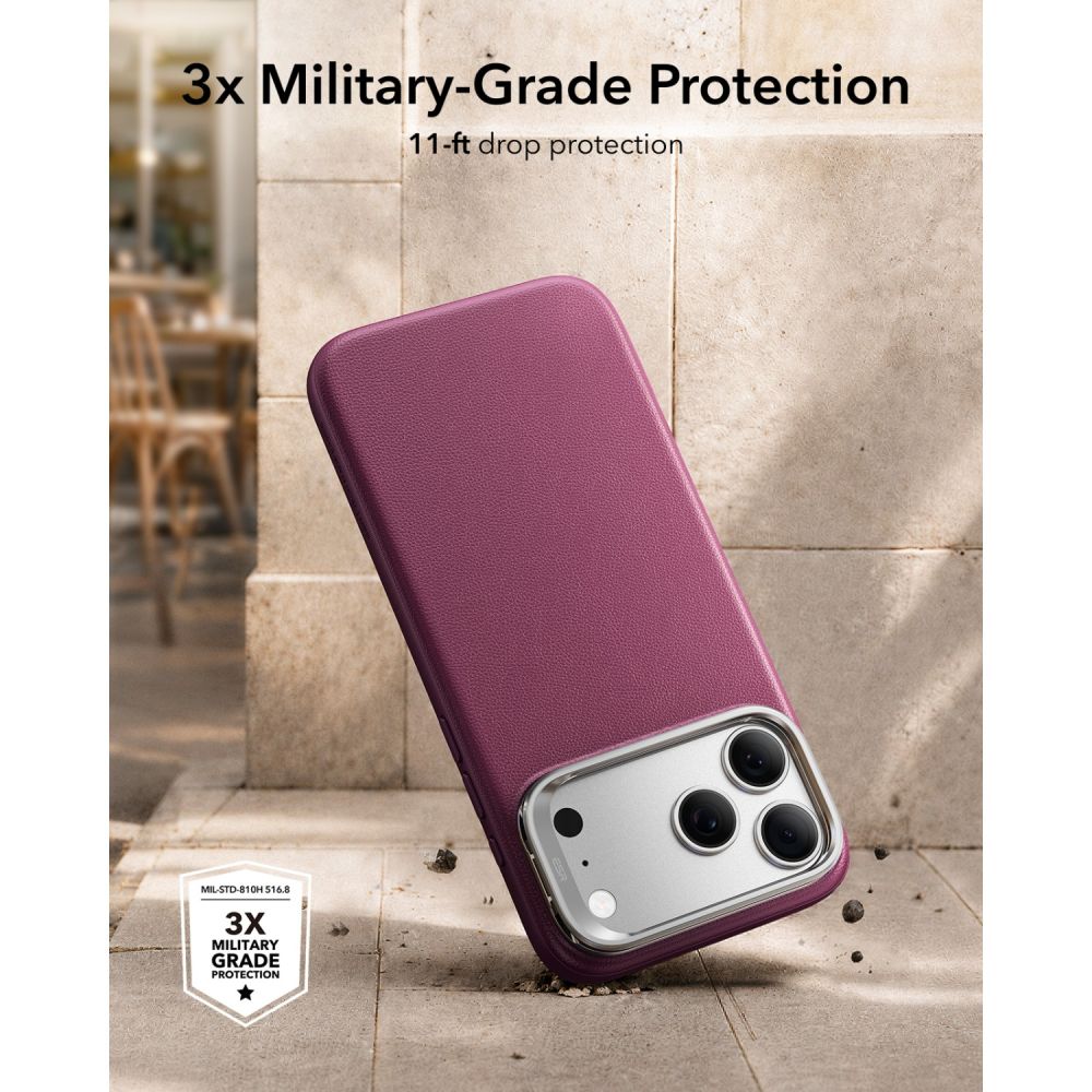 ESR Atelier Kickstand MagSafe Case for iPhone 18 Pro / 17 Pro - burgundy_5