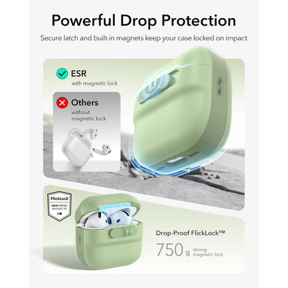 ESR Pulse HaloLock MagSafe Case for Apple AirPods 4 / 5 - light green_4