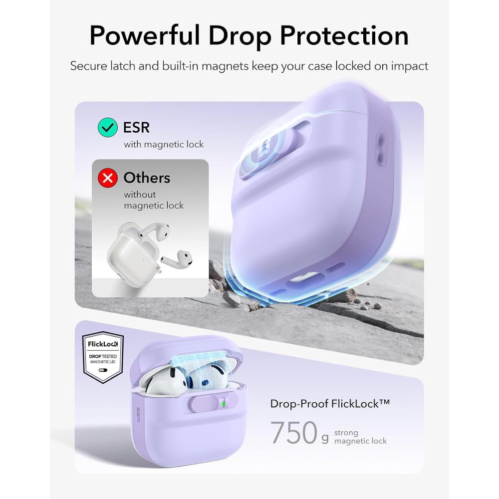 ESR Pulse HaloLock MagSafe Case for Apple AirPods 4 / 5 - purple_5