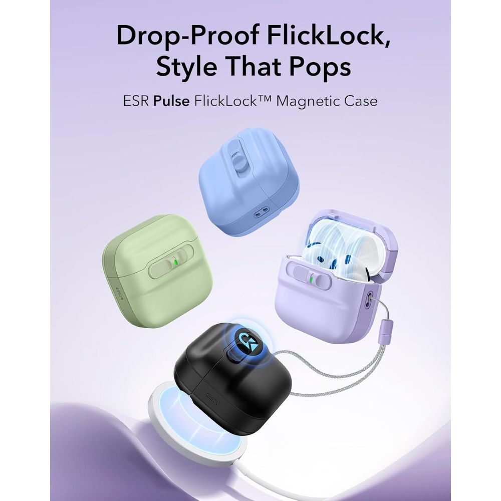 ESR Pulse HaloLock MagSafe Case for Apple AirPods 4 / 5 - purple_7