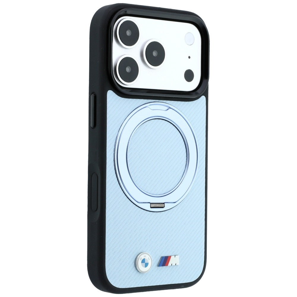 Etui BMW Kevlar Ring Stand 360 MagSafe na iPhone 18 Pro / 17 Pro - niebieskie_3