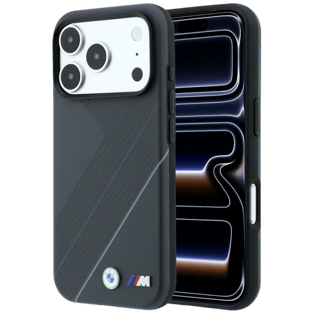 Etui BMW M Tire Track with Silver Line MagSafe na iPhone 18 Pro Max / 17 Pro Max - grafitowe_0