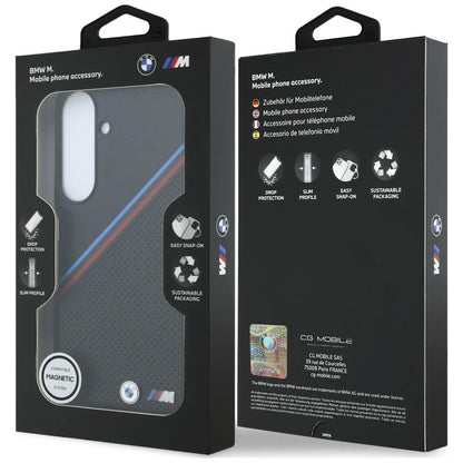 Etui BMW M Tricolor Metal Logo MagSafe na Samsung Galaxy S26 FE - czarne_7
