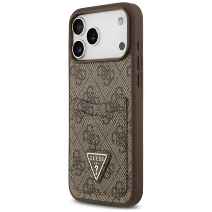 Etui Guess 4G nauble Card Triangle na iPhone 18 Pro Max / 17 Pro Max - brązowe_1
