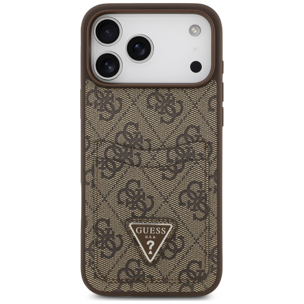 Etui Guess 4G nauble Card Triangle na iPhone 18 Pro Max / 17 Pro Max - brązowe_2