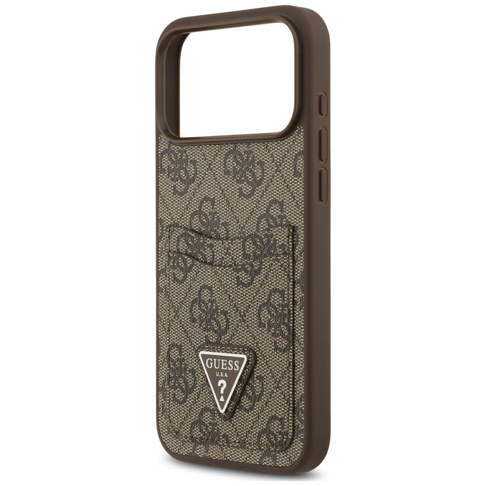 Etui Guess 4G nauble Card Triangle na iPhone 18 Pro Max / 17 Pro Max - brązowe_5