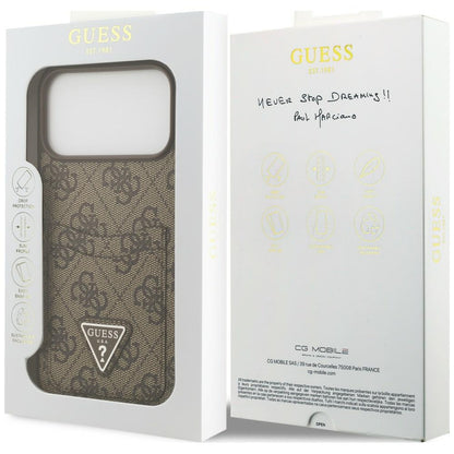 Etui Guess 4G nauble Card Triangle na iPhone 18 Pro Max / 17 Pro Max - brązowe_7