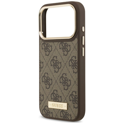 Etui Guess 4G Logo Plate MagSafe naiPhone 18 Pro / 17 Pro - brązowe_5