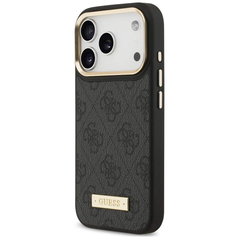 Etui Guess 4G Logo Plate MagSafe na iPhone 18 Pro / 17 Pro - czarne_1