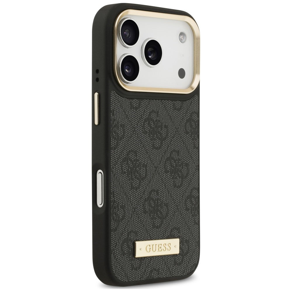 Etui Guess 4G Logo Plate MagSafe na iPhone 18 Pro / 17 Pro - czarne_3
