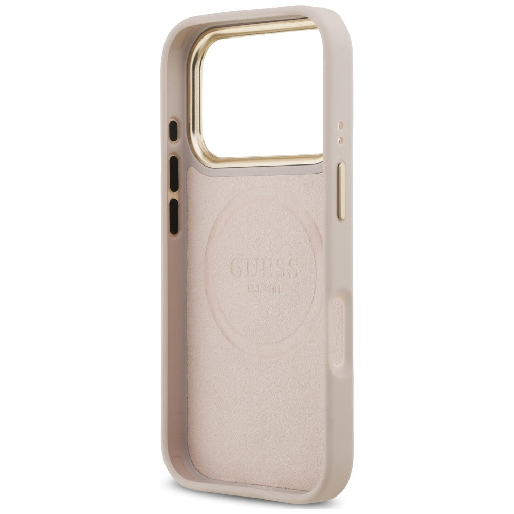 Etui Guess 4G Logo Plate MagSafe na iPhone 18 Pro / 17 Pro -różowe_6