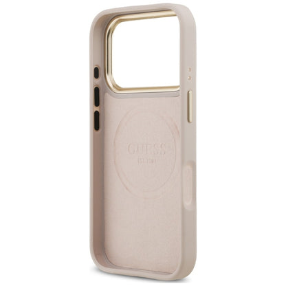 Etui Guess 4G Logo Plate MagSafe na iPhone 18 Pro / 17 Pro -różowe_6