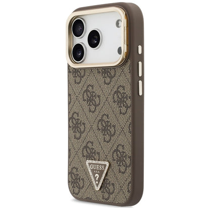 Etui Guess 4G PU Triangle Logo & Stand Camera Magsafe na iPhone 18 Pro Max / 17 Pro Max - brązowe_1