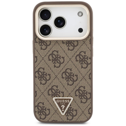 Etui Guess 4G PU Triangle Logo & Stand Camera Magsafe na iPhone 18 Pro Max / 17 Pro Max - brązowe_2