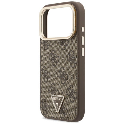 Etui Guess 4G PU Triangle Logo & Stand Camera Magsafe na iPhone 18 Pro Max / 17 Pro Max - brązowe_5