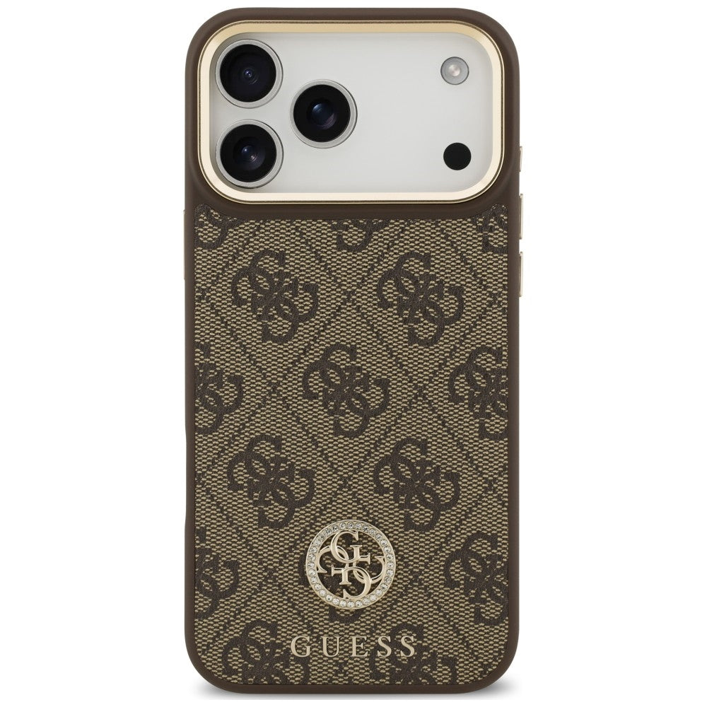 Etui Guess 4G Strass Logo MagSafe na iPhone 18 Pro Max / 17 Pro Max - brązowe_2
