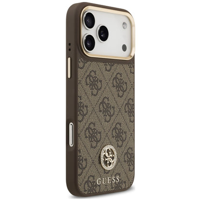 Etui Guess 4G Strass Logo MagSafe na iPhone 18 Pro Max / 17 Pro Max - brązowe_3