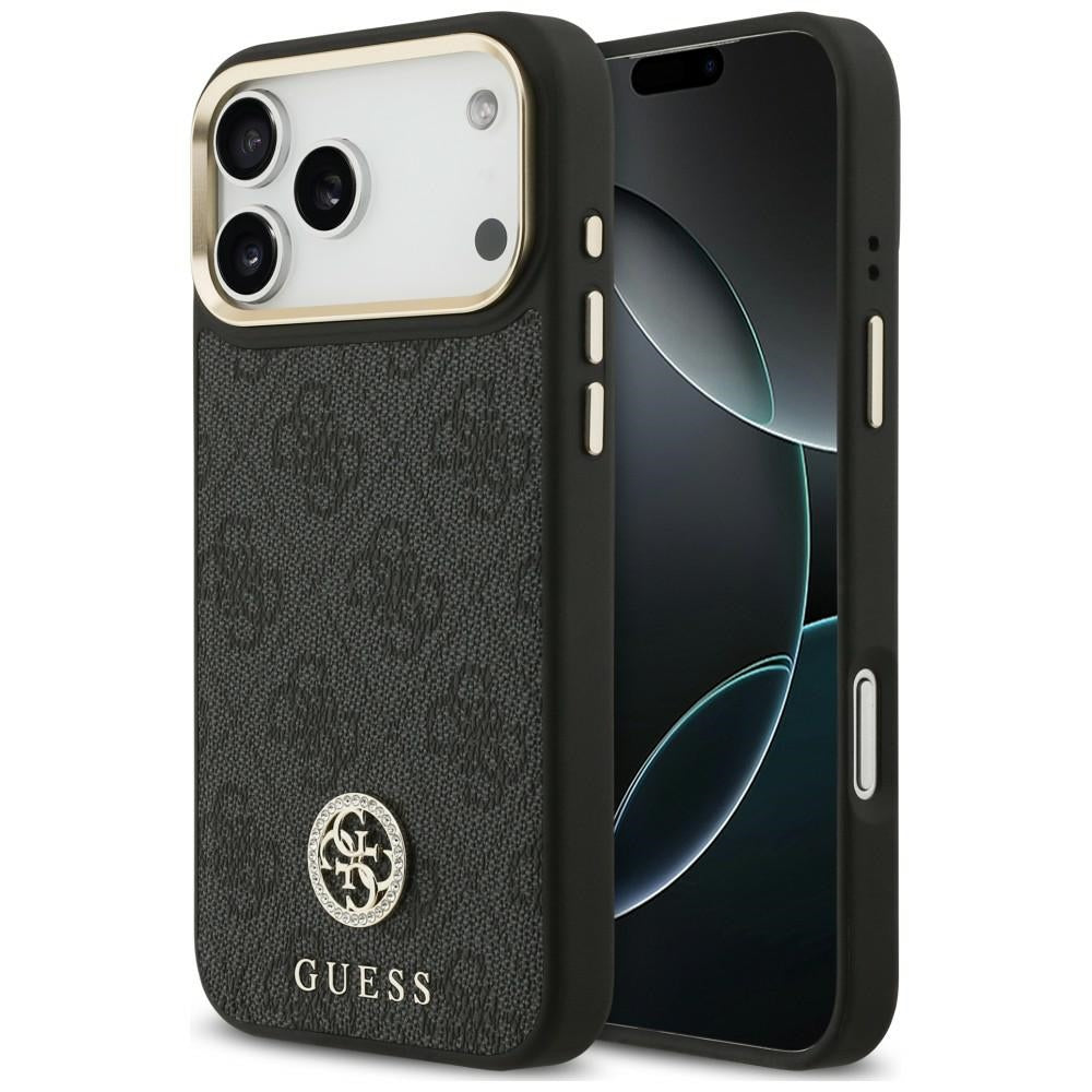 Etui Guess 4G Strass Logo MagSafe na iPhone 18 Pro Max / 17 Pro Max - czarne_0