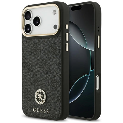 Etui Guess 4G Strass Logo MagSafe na iPhone 18 Pro Max / 17 Pro Max - czarne_0
