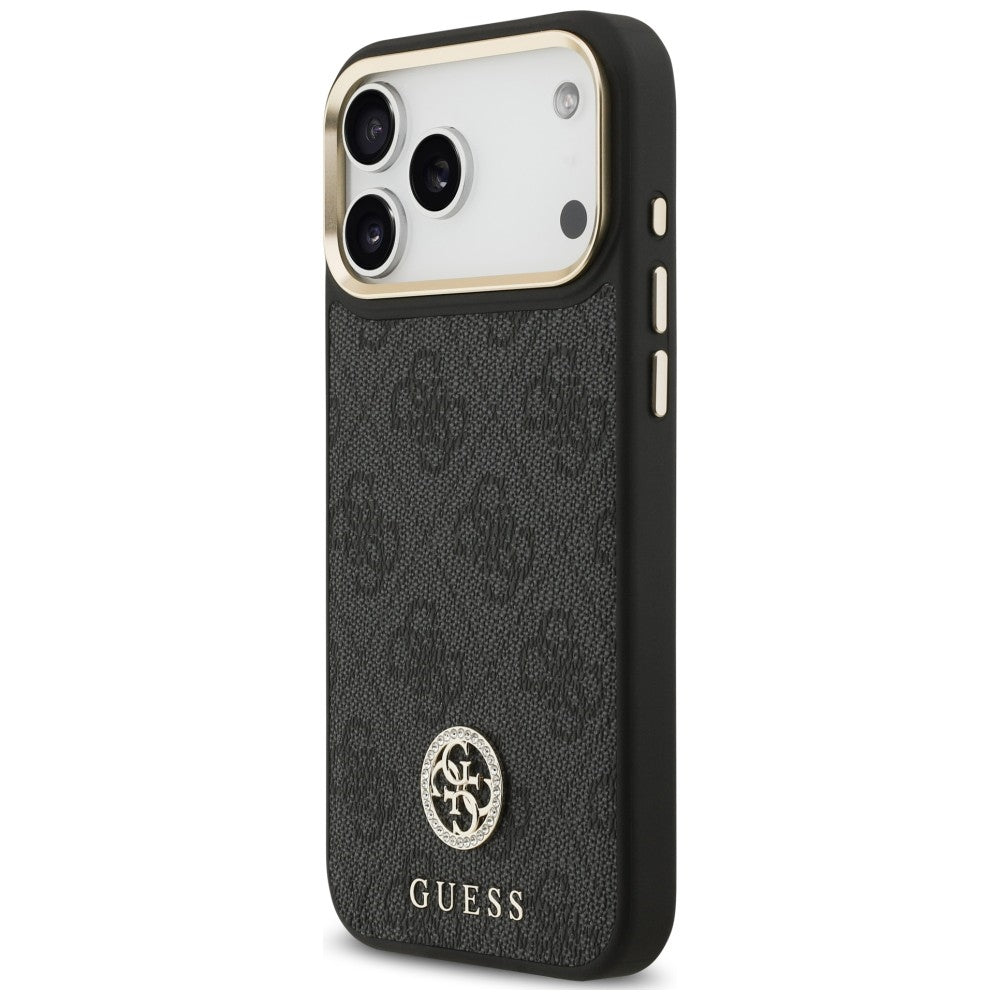 Etui Guess 4G Strass Logo MagSafe na iPhone 18 Pro Max / 17 Pro Max - czarne_1
