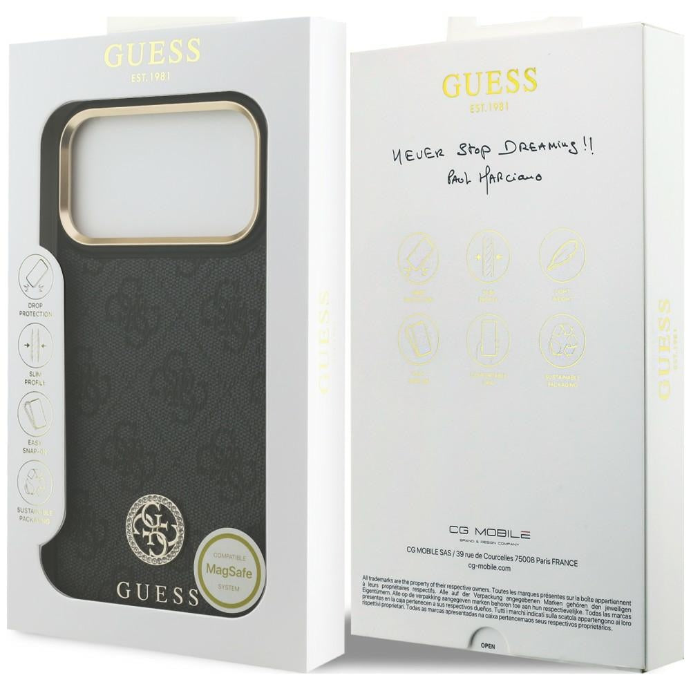 Etui Guess 4G Strass Logo MagSafe na iPhone 18 Pro Max / 17 Pro Max - czarne_7