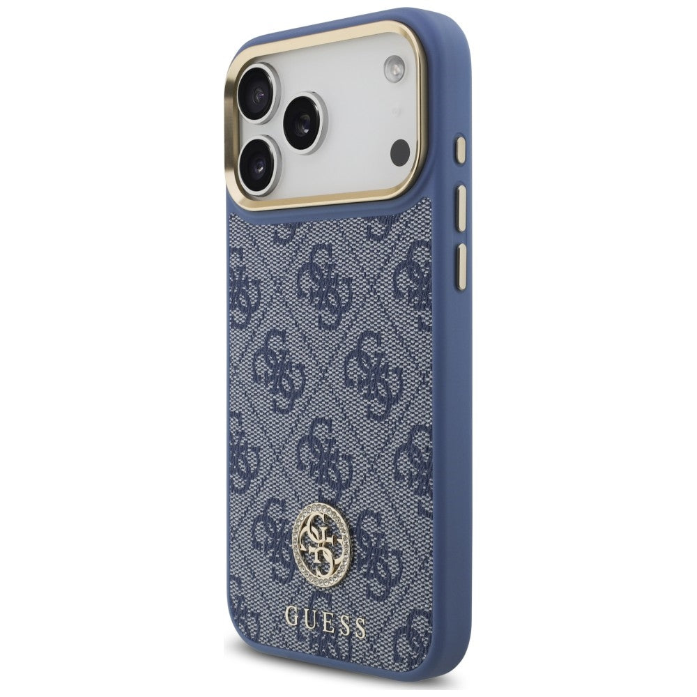 Etui Guess 4G Strass Logo MagSafe na iPhone 18 Pro Max / 17 Pro Max - niebieskie_1