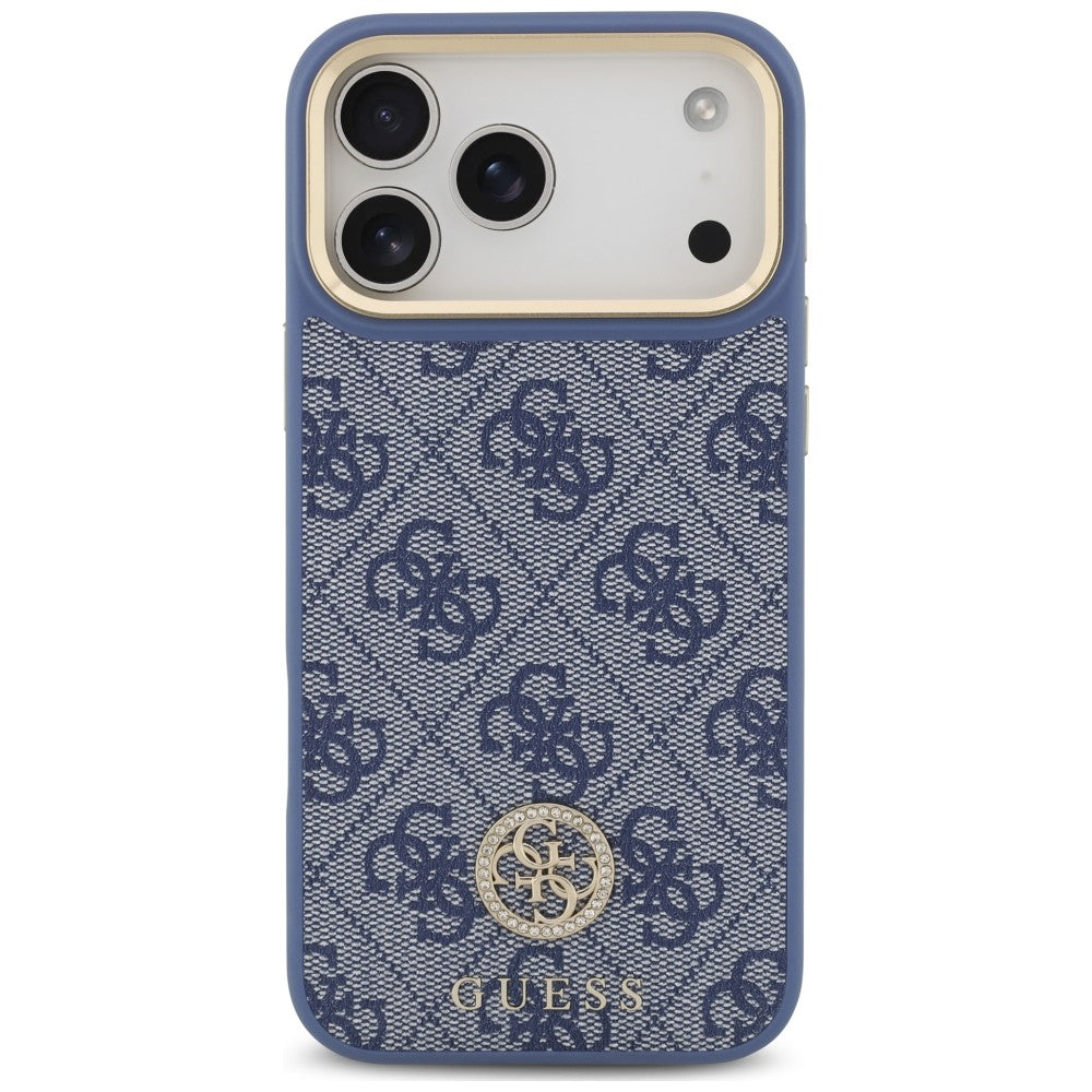 Etui Guess 4G Strass Logo MagSafe na iPhone 18 Pro Max / 17 Pro Max - niebieskie_2