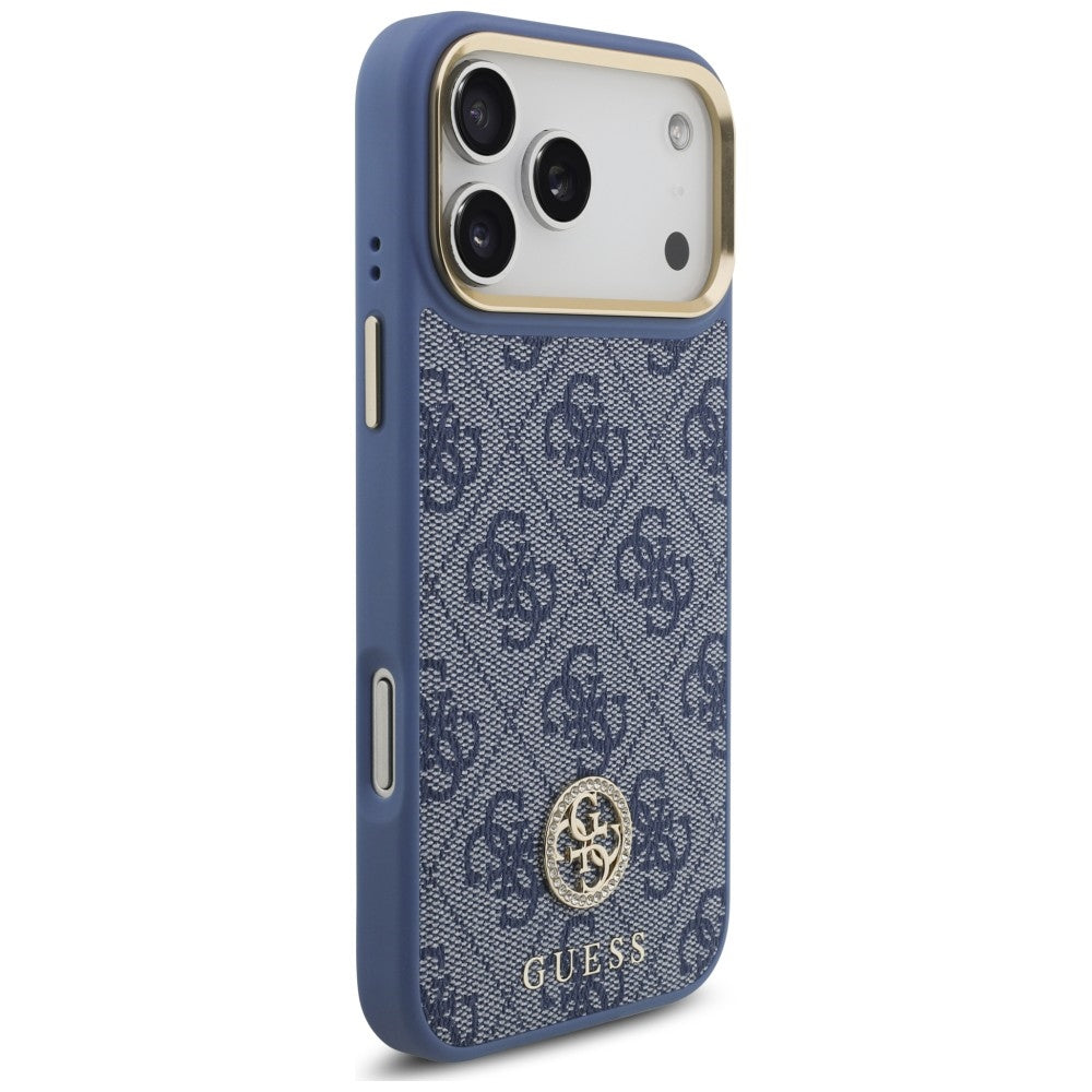 Etui Guess 4G Strass Logo MagSafe na iPhone 18 Pro Max / 17 Pro Max - niebieskie_3