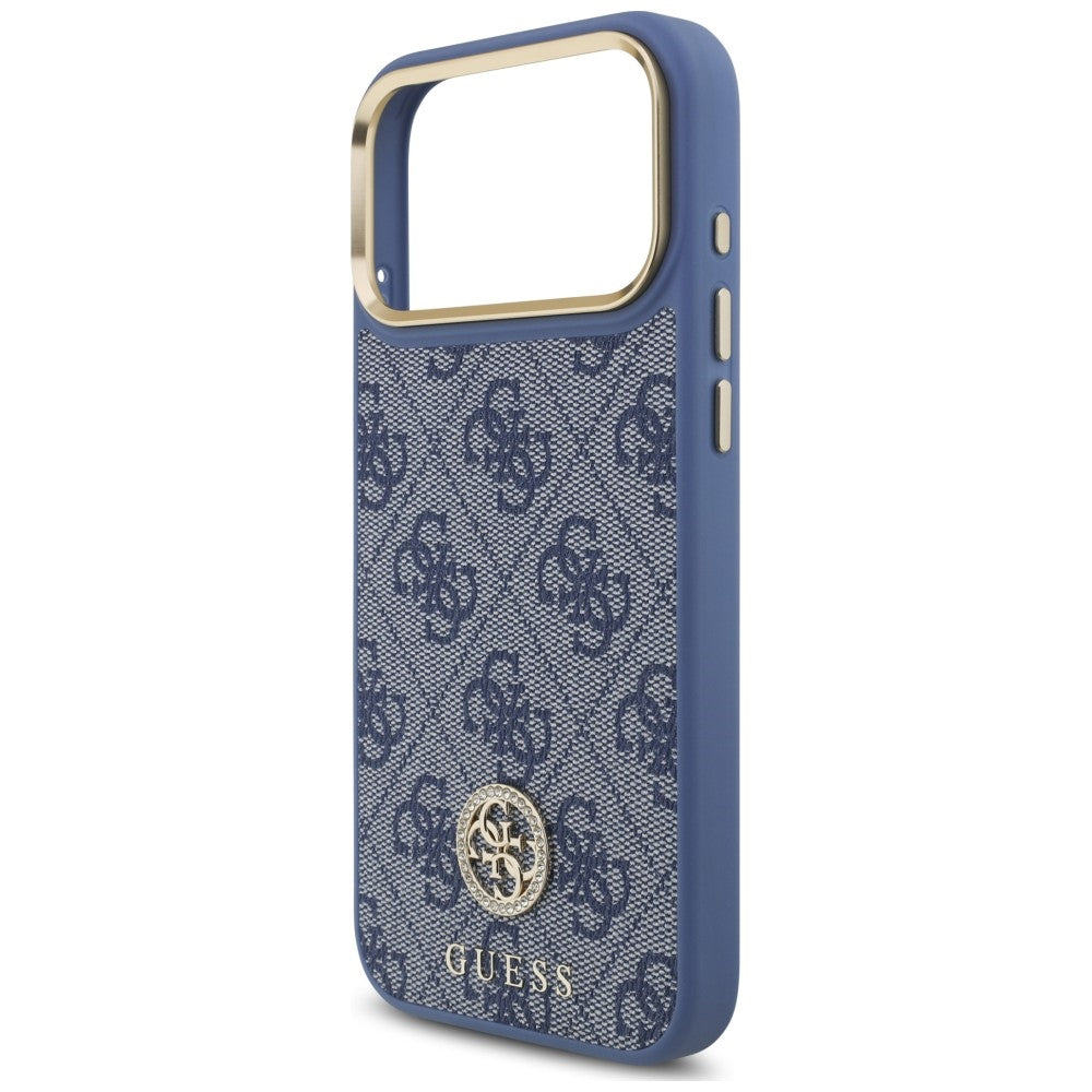 Etui Guess 4G Strass Logo MagSafe na iPhone 18 Pro Max / 17 Pro Max - niebieskie_5