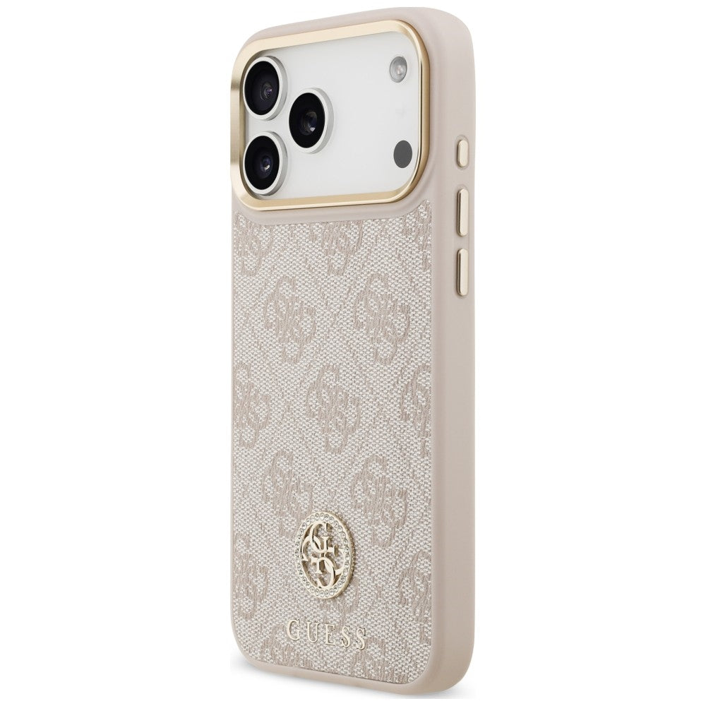 Etui Guess 4G Strass Logo MagSafe na iPhone 18 Pro Max / 17 Pro Max - różowe_1