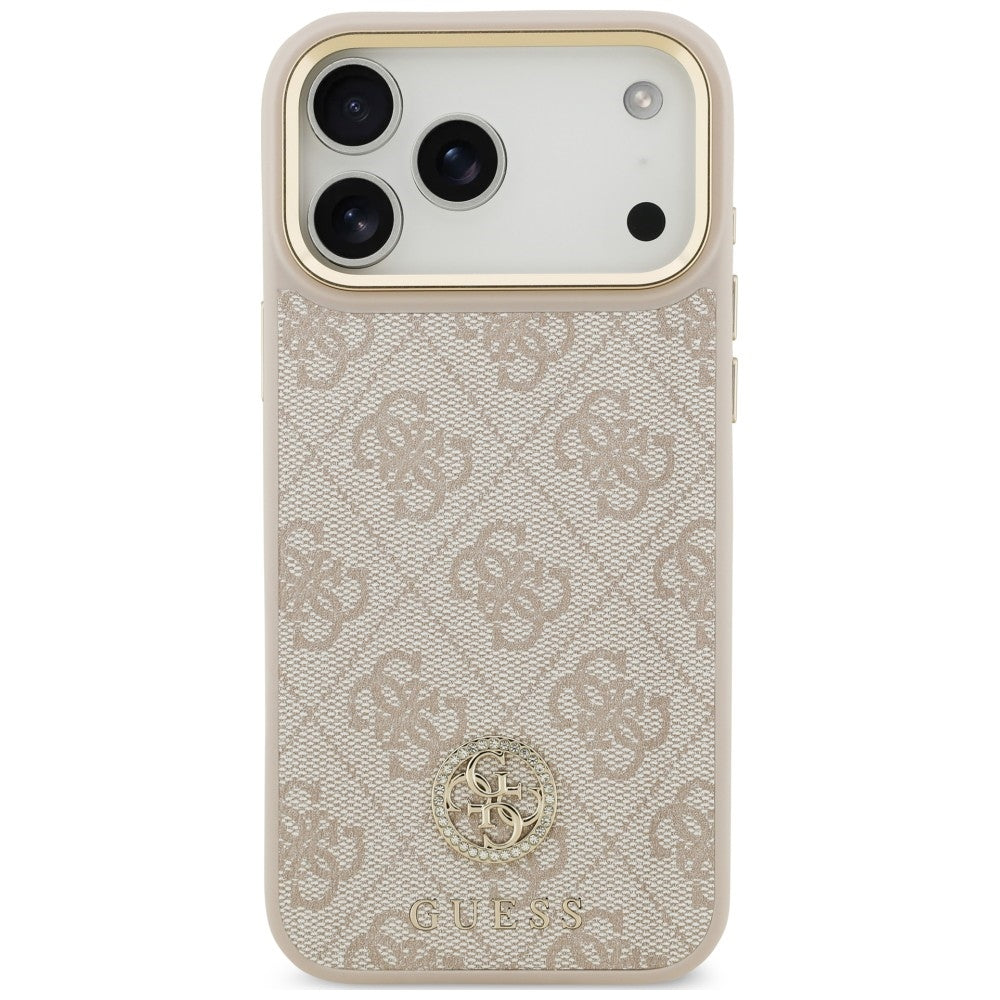 Etui Guess 4G Strass Logo MagSafe na iPhone 18 Pro Max / 17 Pro Max - różowe_2