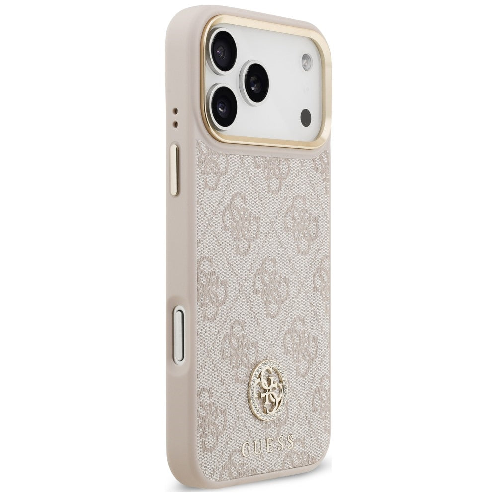 Etui Guess 4G Strass Logo MagSafe na iPhone 18 Pro Max / 17 Pro Max - różowe_3